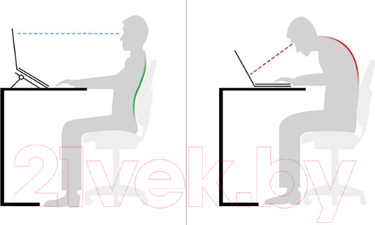 Изображение товара Подставка для ноутбука Baseus Slim Laptop Kickstand / LUZC000013 (2шт, серый)
