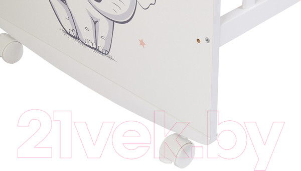 Изображение товара Детская кроватка Фея 701 Слоник / 0002549.9.14 (белый)