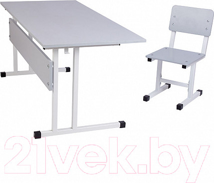 Изображение товара Стул детский Polini Kids City / 0002603.55 (S, белый/серый)