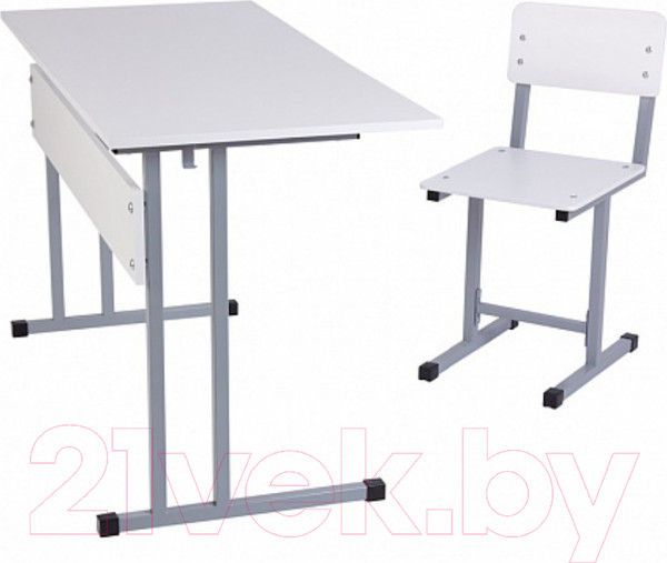 Изображение товара Стул детский Polini Kids City / 0002606.51 (S, серый/белый)