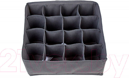 Изображение товара Кофр для хранения Polini Kids Polini Home 16 секций 32x32x10 / 0002585-3 (серый)