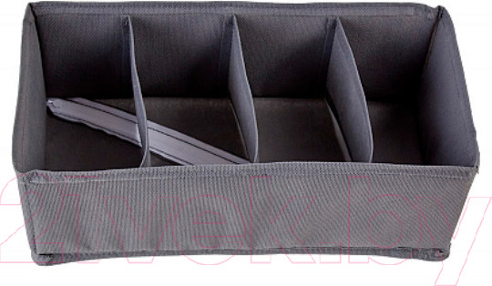Изображение товара Кофр для хранения Polini Kids Polini Home 4 секции 32x16x10 / 0002588-3 (серый)