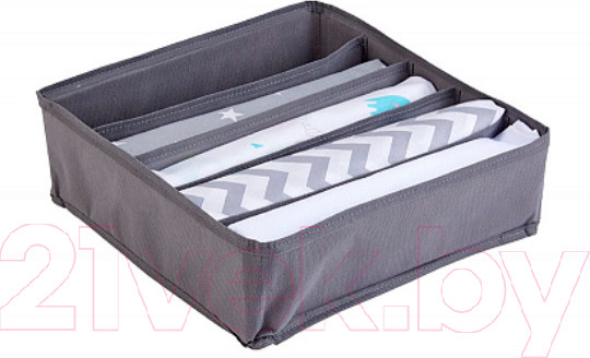 Изображение товара Кофр для хранения Polini Kids Polini Home 5 секций 32x32x10 / 0002586-3 (серый)