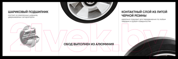 Изображение товара Колесо для тележки складской Longway D200 RU 200x50