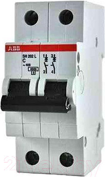 Изображение товара Выключатель автоматический ABB S 202 2P С 1.6А 6кА 2M / 2CDS252001R0974