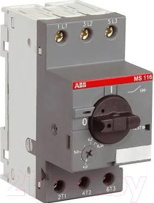 Изображение товара Выключатель автоматический ABB MS116-16.0 16А 7.5кВт 16кА / 1SAM250000R1011