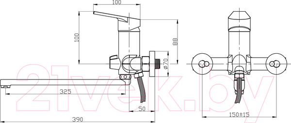 Изображение товара Смеситель РМС SL132-006E