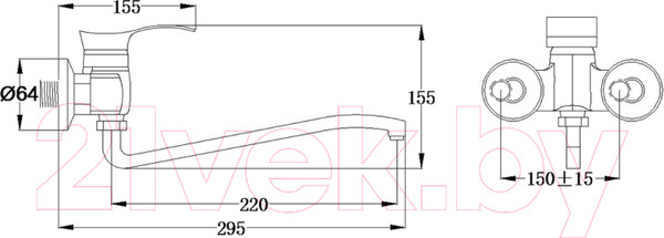 Изображение товара Смеситель РМС SL86-005