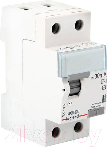 Изображение товара Устройство защитного отключения Legrand TX3 2P 25A 30мA 10kA 2M / 403000