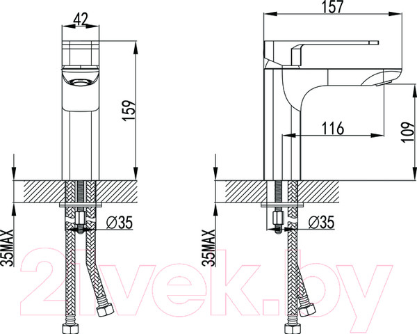 Изображение товара Смеситель IDDIS Slide SLISB00i01