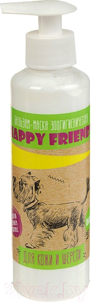Изображение товара Бальзам для животных Happy Friends Для кожи и шерсти (240мл)