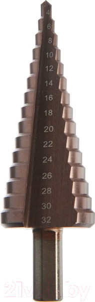 Изображение товара Сверло Tundra Pro ступенчатое HSS-Co трехгранный хвостовик 4-32мм 7546779