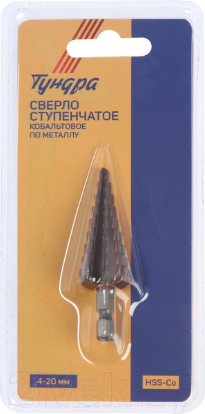 Изображение товара Сверло Tundra Pro ступенчатое HSS-Co шестигранный хвостовик 4-20мм / 7546777