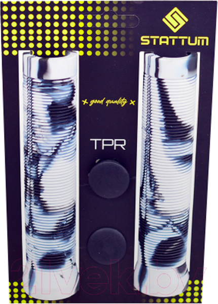 Изображение товара Грипсы для самоката Stattum BSG-02BW (2шт, черный/белый)