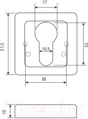 Изображение товара Накладка на цилиндр Code Deco DP-C-22-NIS
