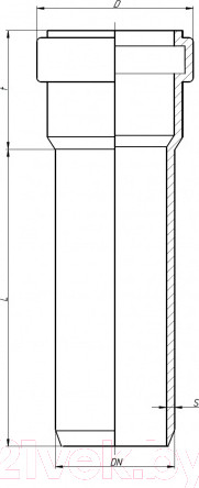Изображение товара Труба внутренней канализации Ostendorf 50x1.8x150 / 559120