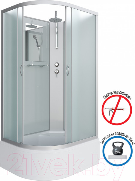 Изображение товара Душевая кабина Niagara NG-2310-14RBKT 120x80x200 (матовое стекло)