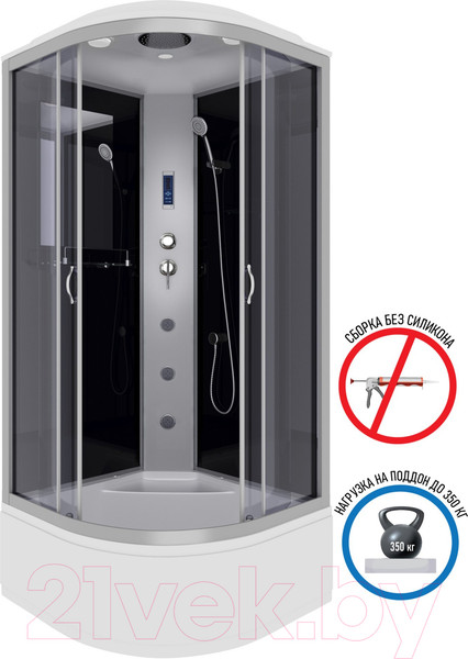 Изображение товара Душевая кабина Niagara NG-2507-14F 80x80x215 (тонированное стекло)