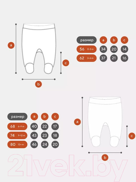 Изображение товара Ползунки Rant С закрытыми ножками / 3169-68 (светло-бежевый, р.68)