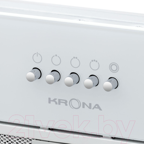 Изображение товара Вытяжка скрытая Krona Elisa 600 Glass PB / КА-00005281 (белый)