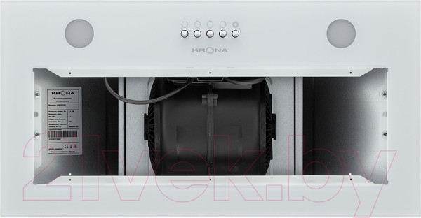 Изображение товара Вытяжка скрытая Krona Luisa 600 Glass PB / КА-00004385 (белый)