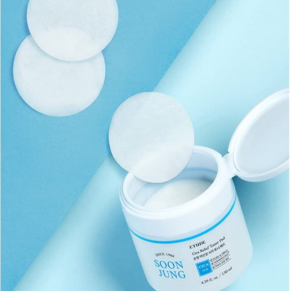 Изображение товара Пэд для лица Etude House Soon Jung Cica Toner Pad (130мл)