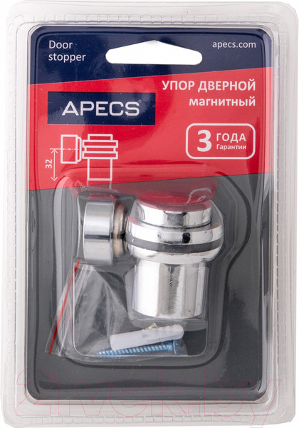 Изображение товара Ограничитель дверной Apecs DS-2762-M-CR