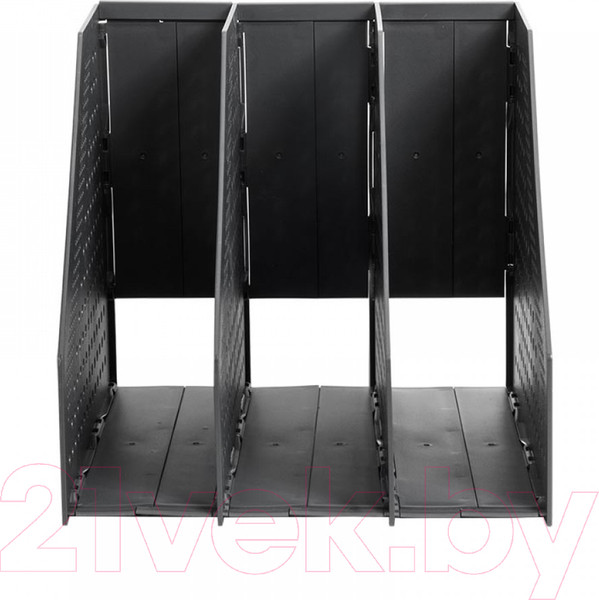 Изображение товара Лоток для бумаг Deli Тройной / 78995 (темно-серый)