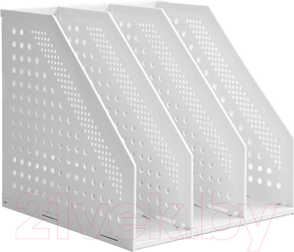 Изображение товара Лоток для бумаг Deli Тройной / E78995 (светло-серый)