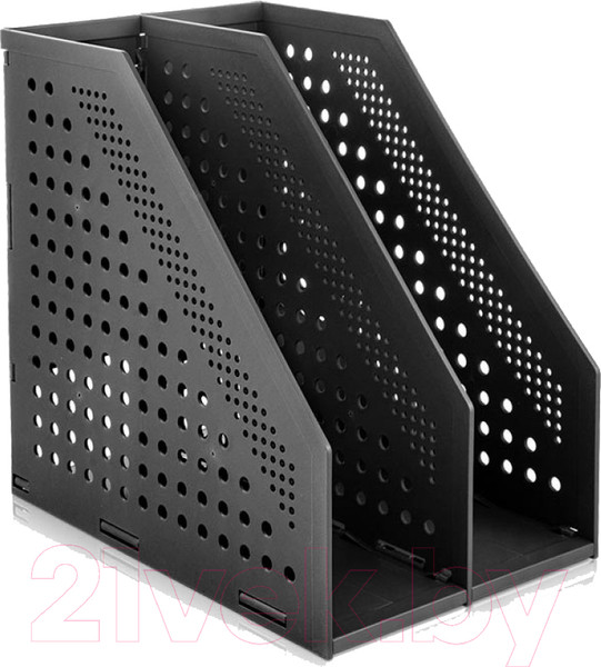 Изображение товара Лоток для бумаг Deli Двойной / 78999 (темно-серый)