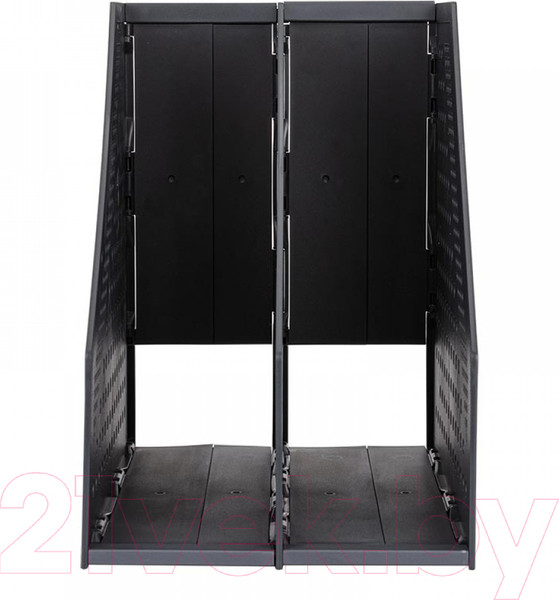 Изображение товара Лоток для бумаг Deli Двойной / 78999 (темно-серый)