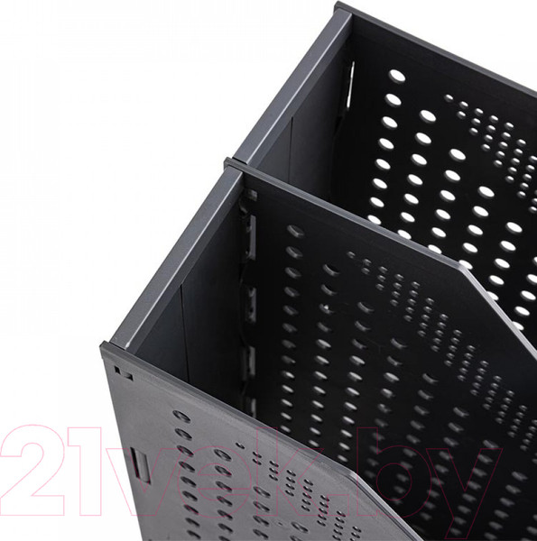 Изображение товара Лоток для бумаг Deli Двойной / 78999 (темно-серый)