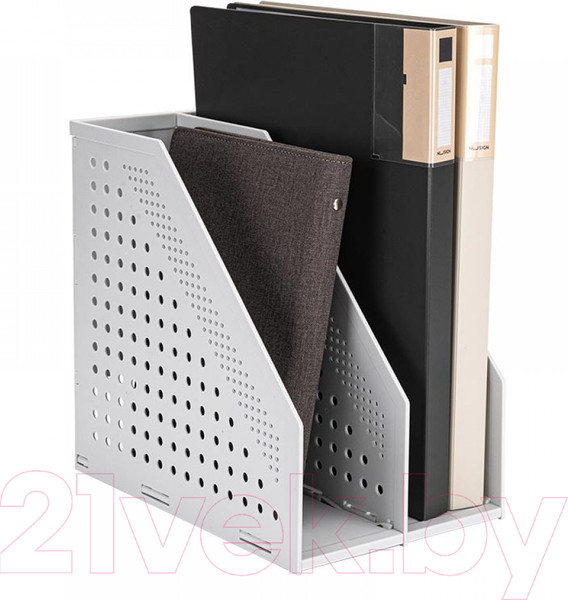 Изображение товара Лоток для бумаг Deli Вертикальный / 78999 (светло-серый)