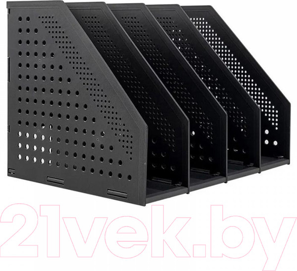 Изображение товара Лоток для бумаг Deli Вертикальный / 78996 (темно-серый)