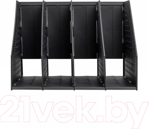 Изображение товара Лоток для бумаг Deli Вертикальный / 78996 (темно-серый)