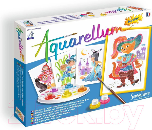 Изображение товара Набор для творчества SentoSphere Акварельная раскраска Сказки Перро / 6504