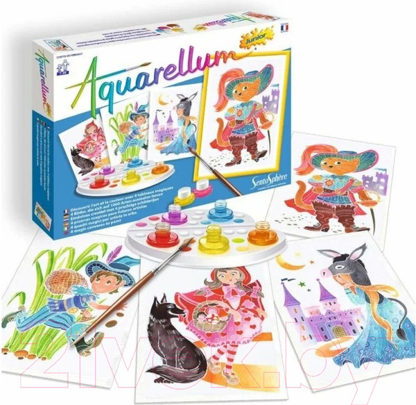 Изображение товара Набор для творчества SentoSphere Акварельная раскраска Сказки Перро / 6504