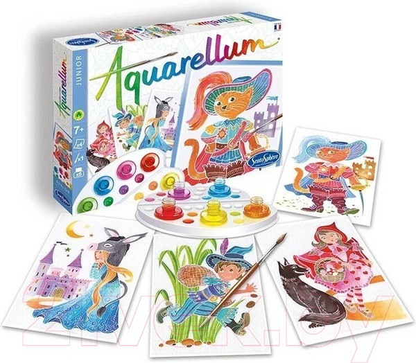 Изображение товара Набор для творчества SentoSphere Акварельная раскраска Сказки Перро / 6504