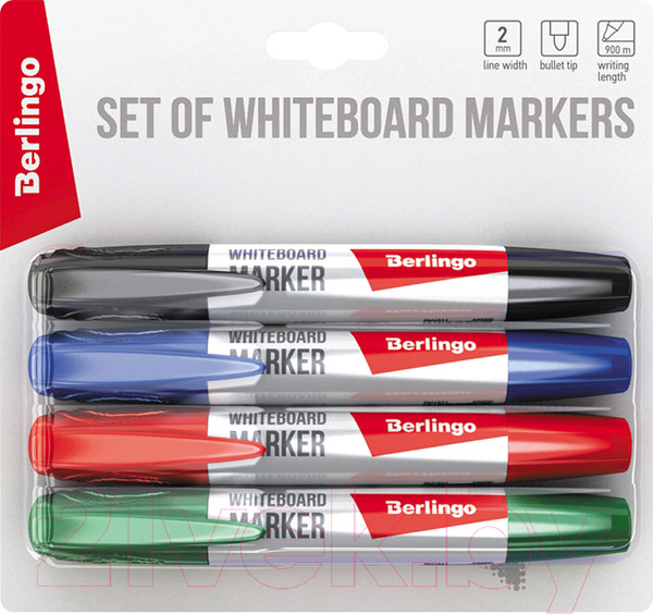 Изображение товара Набор маркеров Berlingo Uniline WB200 / BMc_40509 (4цв)