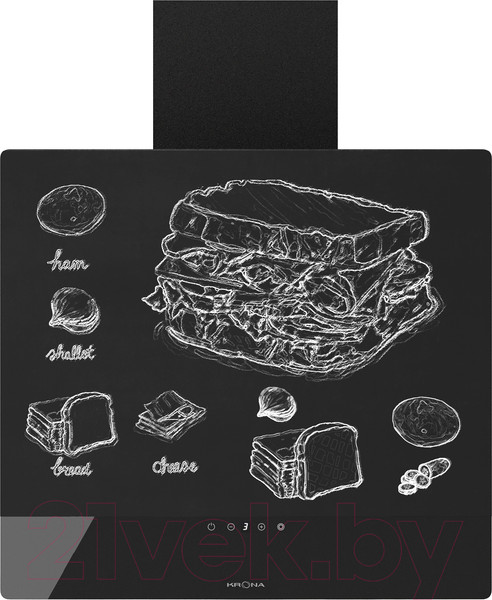 Изображение товара Вытяжка наклонная Krona Domenika 600 Black S / КА-00005477