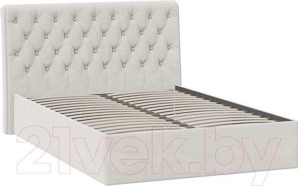 Изображение товара Полуторная кровать ТриЯ Скарлет универсальная тип 1 140x200 (велюр бежевый)