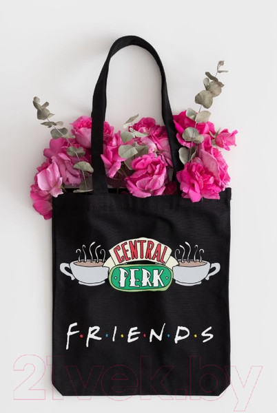 Изображение товара Сумка-шоппер Эксмо Friends. Central Perk / 9785041188139 (черный)