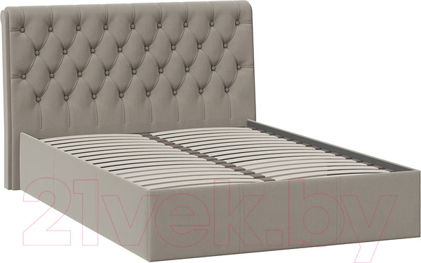 Изображение товара Полуторная кровать ТриЯ Скарлет универсальная тип 1 140x200 (велюр мокко темный)