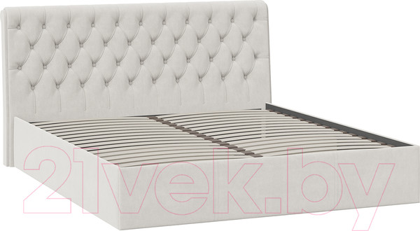 Изображение товара Двуспальная кровать ТриЯ Скарлет универсальная тип 1 180x200 (велюр бежевый)