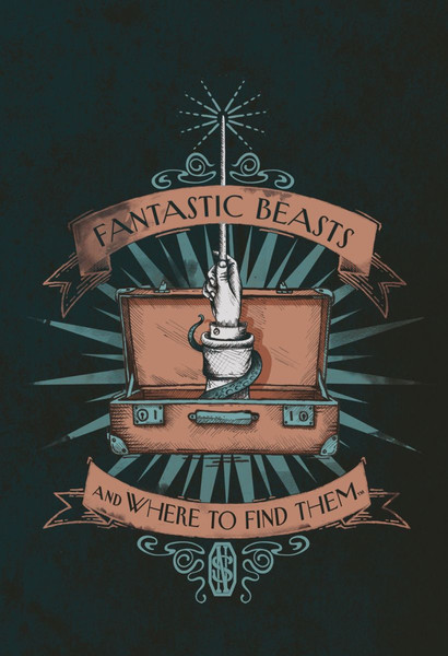 Изображение товара Обложка на паспорт Эксмо Фантастические твари. Чемодан / 9785041645373