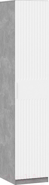 Изображение товара Шкаф-пенал ТриЯ Хилтон для белья (ателье светлый/белый матовый)