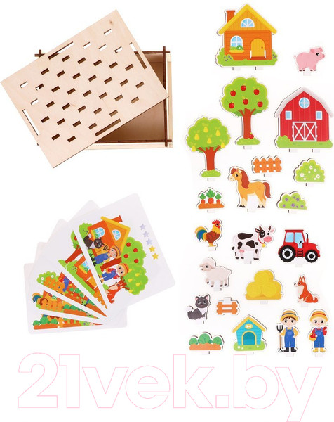 Изображение товара Развивающий игровой набор Mapacha Головоломка-панорама Веселая ферма / 962098