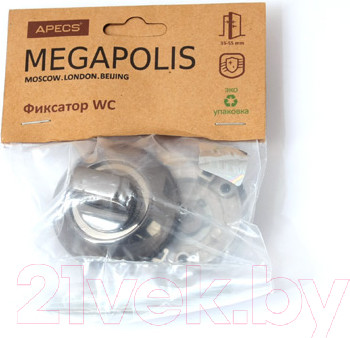 Изображение товара Фиксатор дверной защелки Apecs Megapolis WC-0803-BN