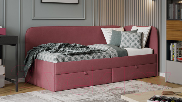 Изображение товара Кровать-тахта ТриЯ Молли 800 тип 1 (микровелюр Scandi Cream 03)