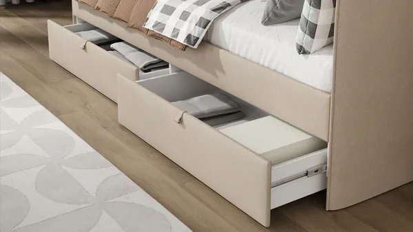 Изображение товара Кровать-тахта ТриЯ Молли 900 тип 1 (микровелюр Scandi Cream 03)
